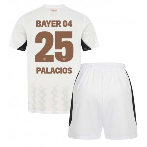 Bayer Leverkusen Exequiel Palacios #25 Dětské Venkovní dres komplet 2024-25 Krátký Rukáv (+ trenýrky)